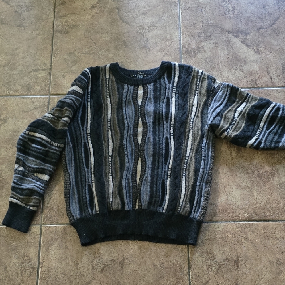 Men's Black and Gray Sweater baracuta sz large